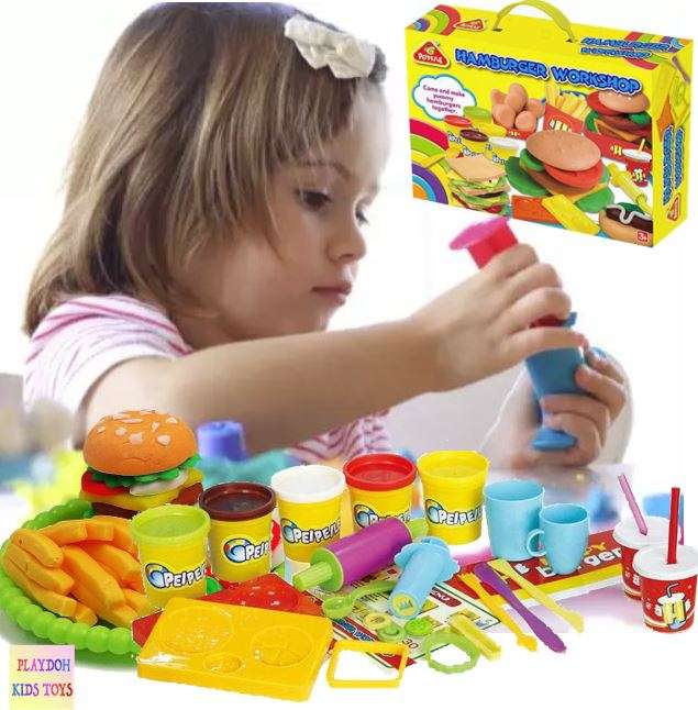 Hamburger Workshop Dough Set - Designed to Develop Creativity, Imagination & Hands-on Skills