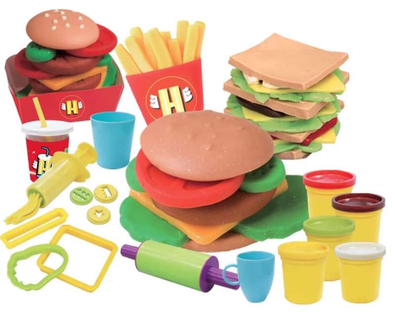 Hamburger Workshop Dough Set - Designed to Develop Creativity, Imagination & Hands-on Skills
