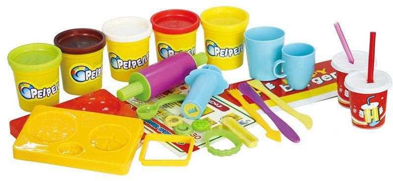 Hamburger Workshop Dough Set - Designed to Develop Creativity, Imagination & Hands-on Skills