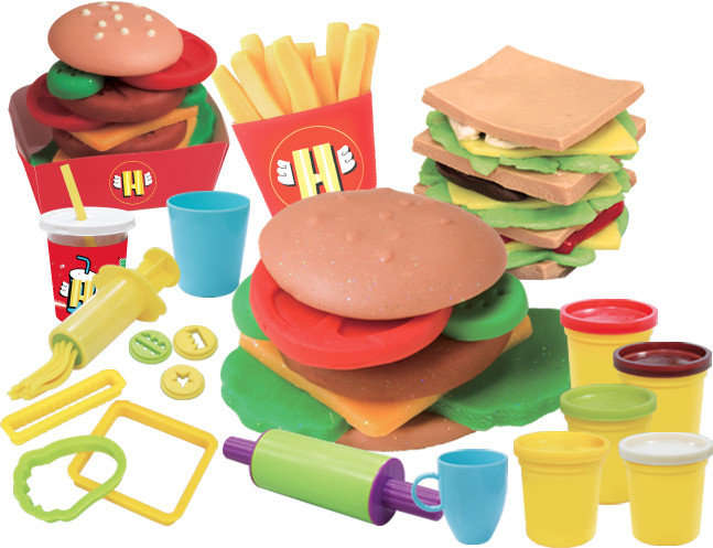 Hamburger Workshop Dough Set - Designed to Develop Creativity, Imagination & Hands-on Skills