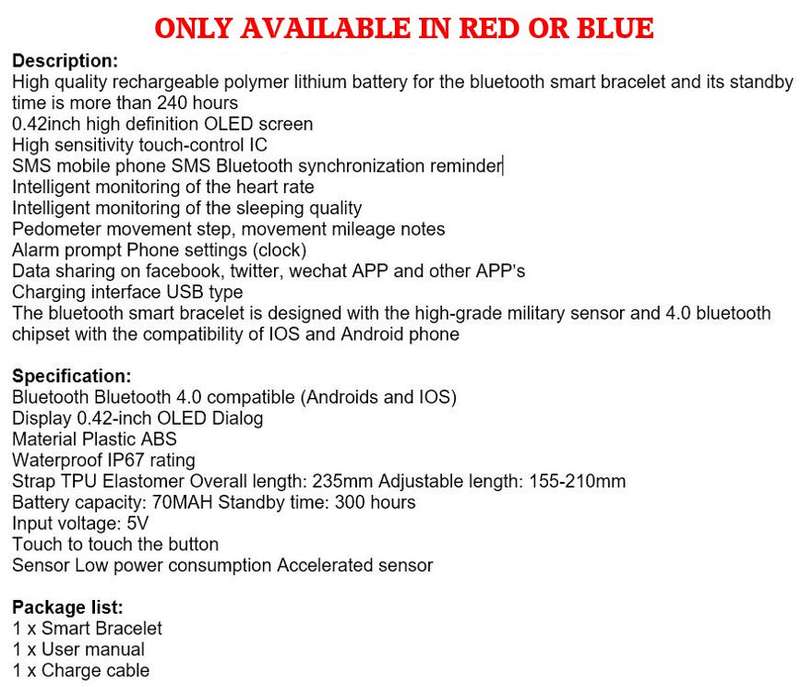 Bluetooth Health Smart Watch - Heart Rate Monitor, Pedometer, Blood Pressure, Track Mood & more...