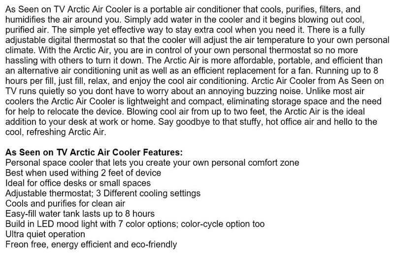 4-in-1 Portable Air Conditioner, Humidifier, Purifier & Table Lamp with 7 Calming Colours
