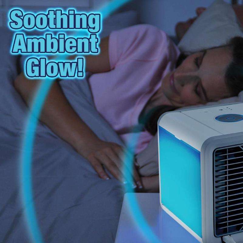 4-in-1 Portable Air Conditioner, Humidifier, Purifier & Table Lamp with 7 Calming Colours