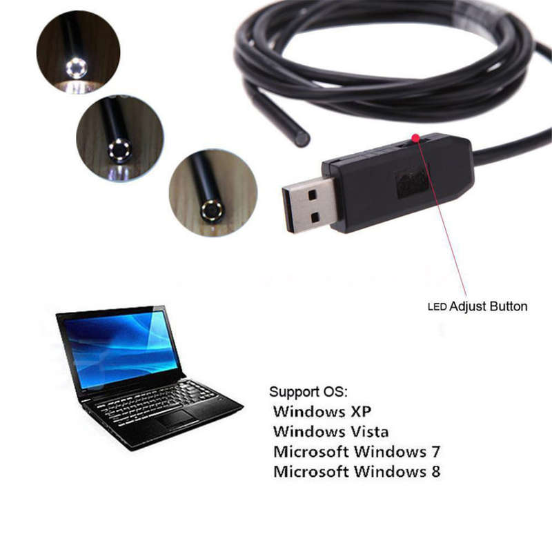 7 Meter Waterproof USB Camera & Video Endoscope