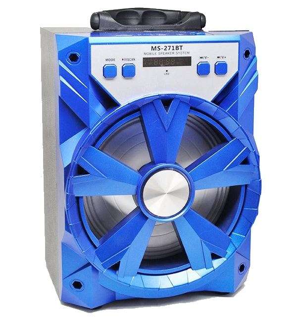 Bluetooth Multimedia X-Bass Speaker with FM Radio - Support USB/TF/AUX/MIC/LED Display