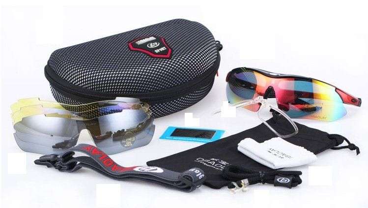 10 Piece Polarized UV400 Cycling Sunglasses with 5 changeable Lenses