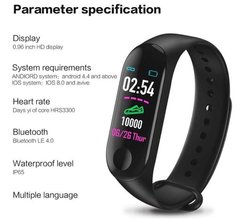 Bluetooth Health Smart Watch - Monitor Heart Rate, Blood Pressure, Blood Oxygen, Calorie, Distance