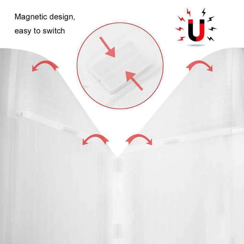 DIY Magnetic Mosquito & Insect Screening Net Kit 150 x 180 cm, Easy to Install and to Remove