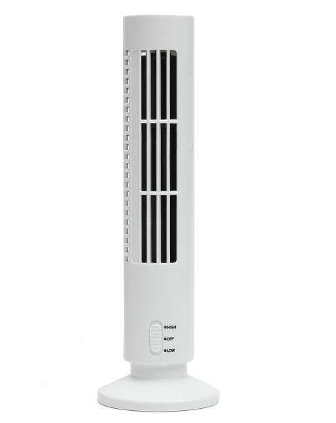 Compact Tower-Shaped USB Leafless Fan & Light