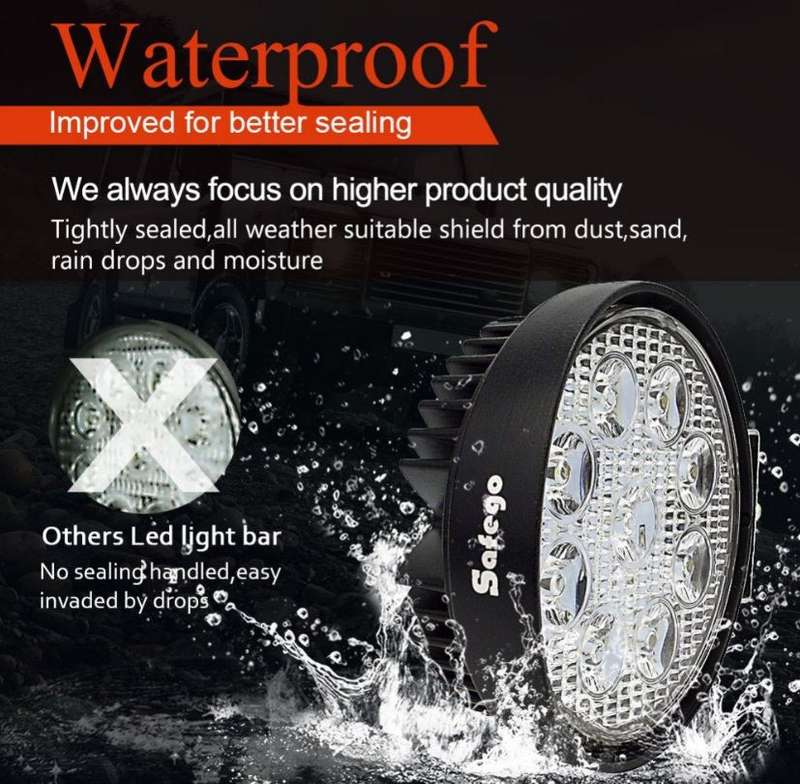 42 Watt Waterproof Pure White 6000K LED Work Flood Spot Light
