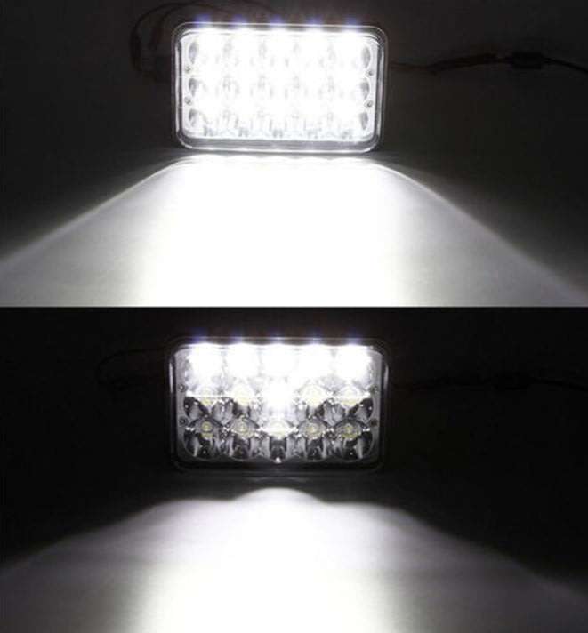 45 Watt 4" X 6" LED Headlight - Waterproof and Fit most vehicles with sealed beam headlights