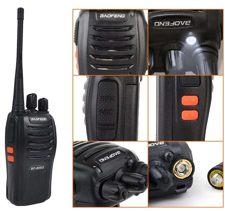 2 Piece Handheld Two-way Radio Set with Earphones,16 Channels, 3 - 5 km talking range etc