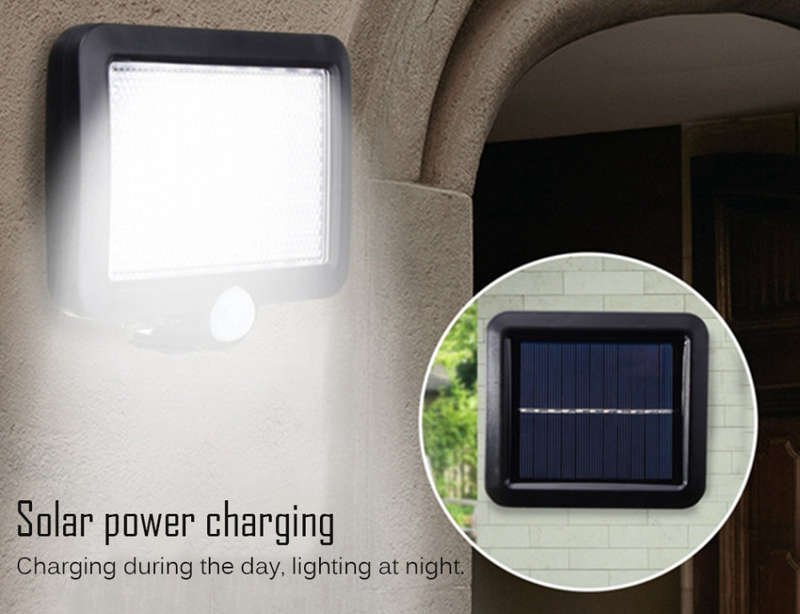 56 LED Multi functional SOLAR Energy PIR Motion Sensor Detection Flood Light Kit