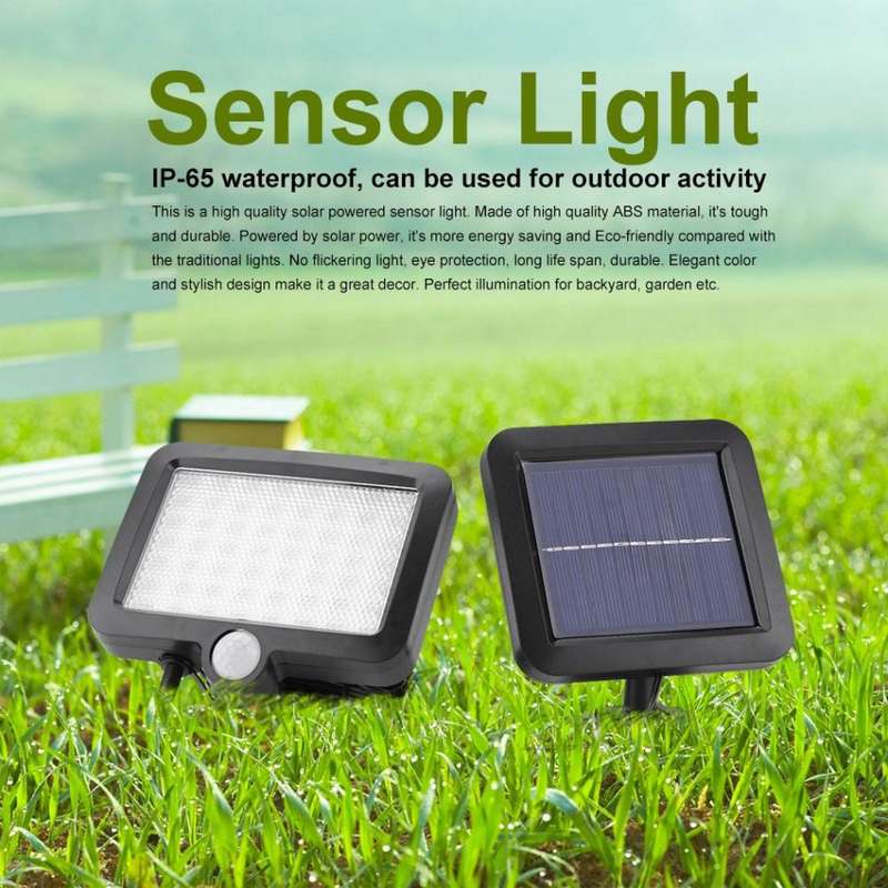 56 LED Multi functional SOLAR Energy PIR Motion Sensor Detection Flood Light Kit