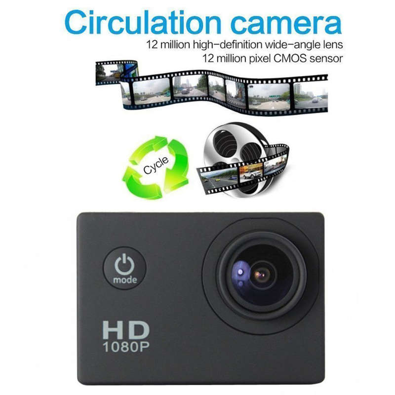 2" Full HD Action Sport Camera - Waterproof, LCD Screen, Photo, Video & Accessories