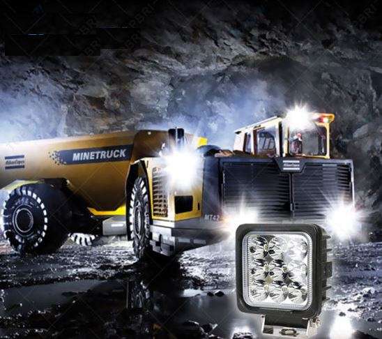 4" 27W Waterproof LED Pure White 6000K Flood Spot Beam Light - Incredibly Bright