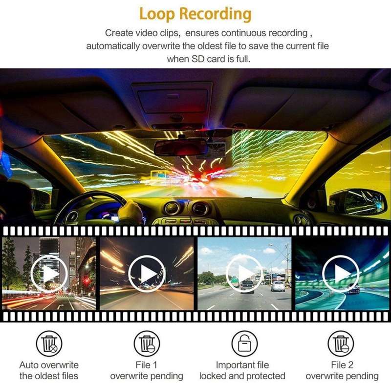 HD 1080P DVR Camera & Camcorder For Vehicle, Motion Detection, G-Sensor, Night Vision