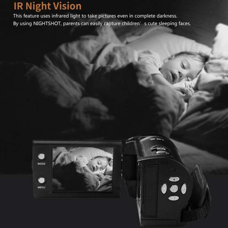 Digital Video Camcorder Camera - 1080P 2.7 Inches TFT LCD Screen 16X Zoom, 16MP, Night Vision