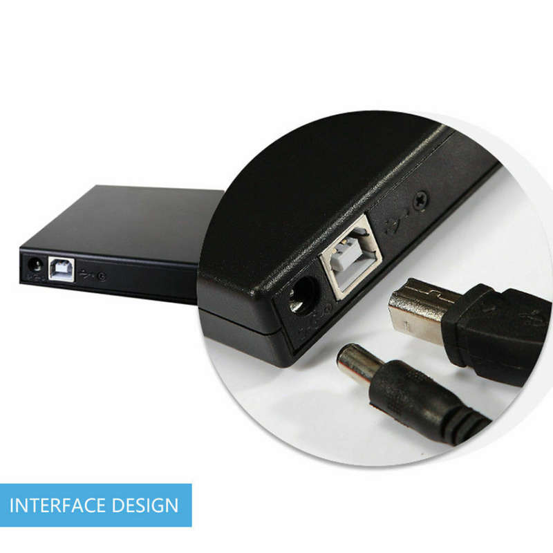 USB 2.0 Portable Slim External DVD/CD-RW Optical Disc Drive Reader Writer Player