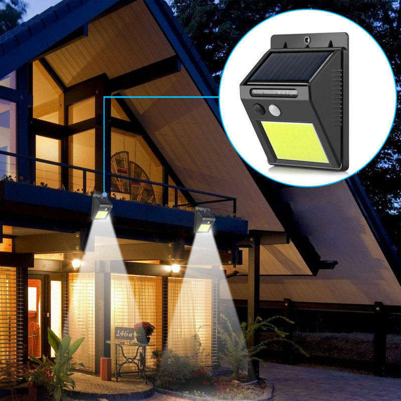 48 LED Solar Power Wall Light, PIR Motion Sensor, Waterproof, Night Sensor & Eco-friendly