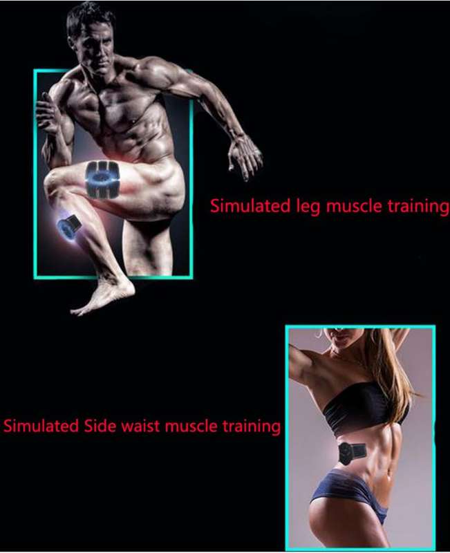 Home Gym - Wireless Electronic EMS 6 Pack Abs Muscle Simulator Kit with 5 modes