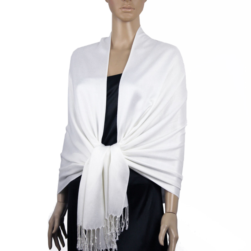 180cm Long & 70cm Wide Quality Soft Pashmina Scarfs in Plain Colours