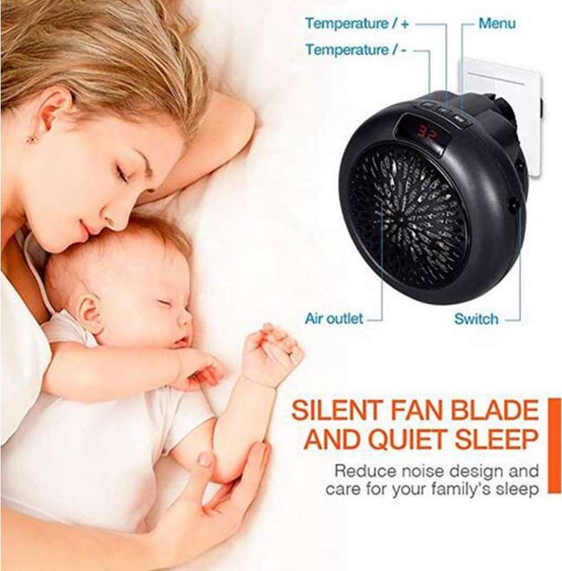 Mini Electric Wonder Heater Pro  900W, Adjustable Temperature, Digital LED Display, Rotates 180°