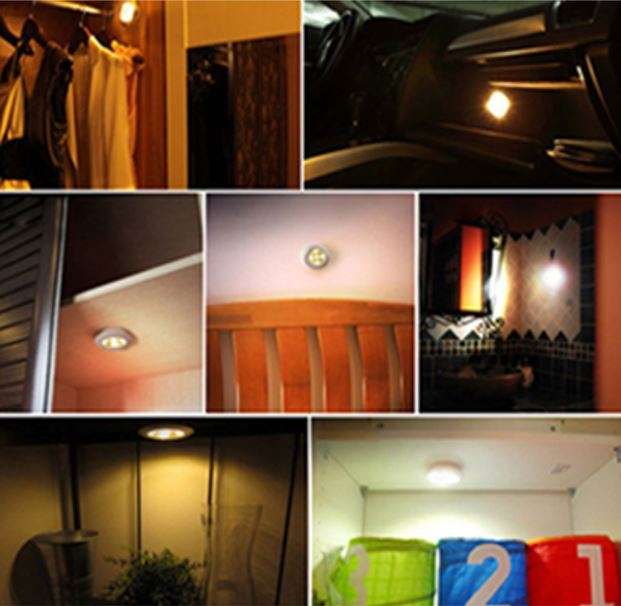 3 Piece Wireless, Adjustable, Multi-fnctional COB LED Light Set with Remote, Dimmer Control & Timer