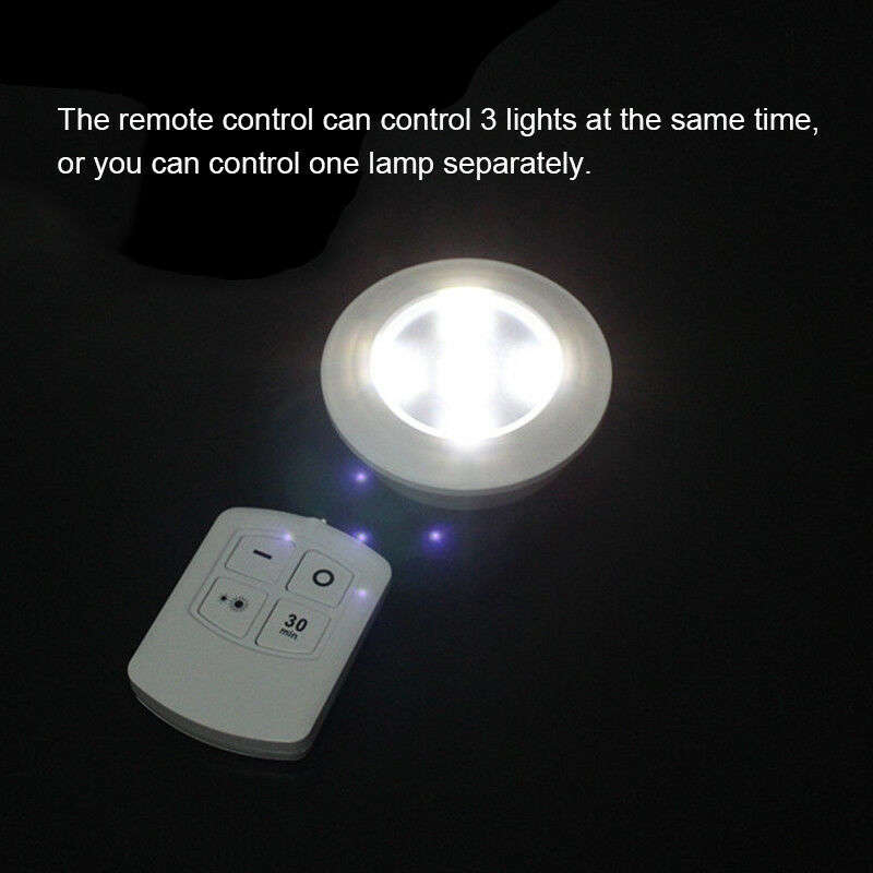 3 Piece Wireless, Adjustable, Multi-fnctional COB LED Light Set with Remote, Dimmer Control & Timer