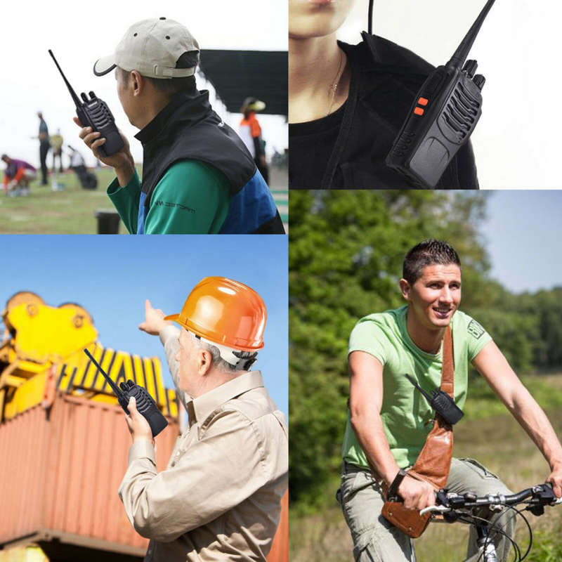 2 X Handheld Walkie Talkie Hand Radio Set with 16 Channels, 3 - 5 km talking range etc