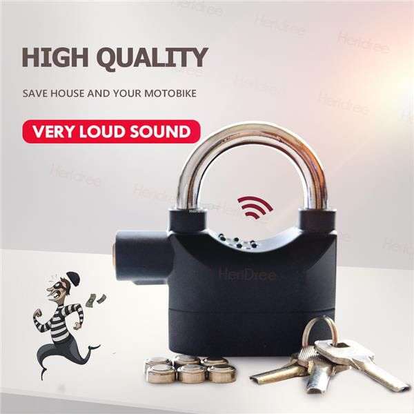 Alarm Lock - Built-in movement triggered alarm with a loud sound when the lock is hit or shaken