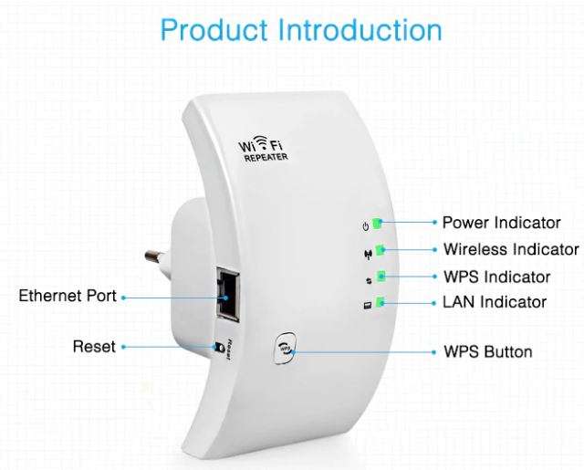 Wireless WIFI Repeater 300Mbps Signal Booster and Extender 802.11n/b/g