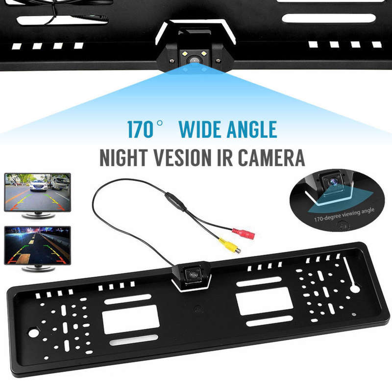 Number Plate with 170 Degree Wide Angle HD Reverse Night Vision IR Camera