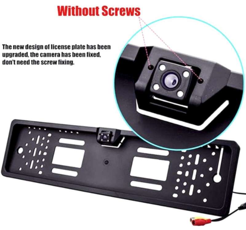 Number Plate with 170 Degree Wide Angle HD Reverse Night Vision IR Camera