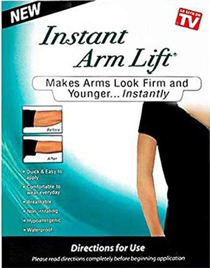 Why spend money on plastic surgery, injections and treatments when you can get an instant Arm Lift?