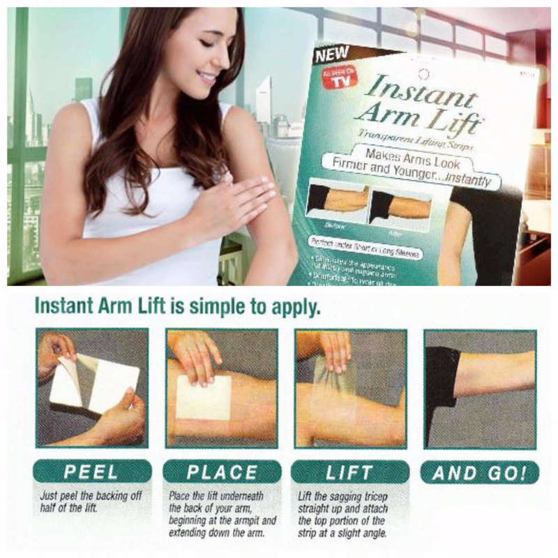 Why spend money on plastic surgery, injections and treatments when you can get an instant Arm Lift?