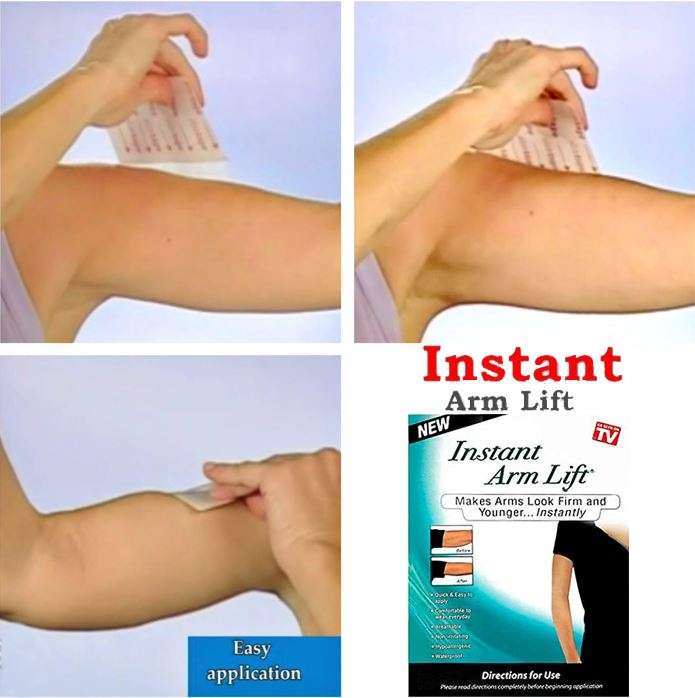 Why spend money on plastic surgery, injections and treatments when you can get an instant Arm Lift?