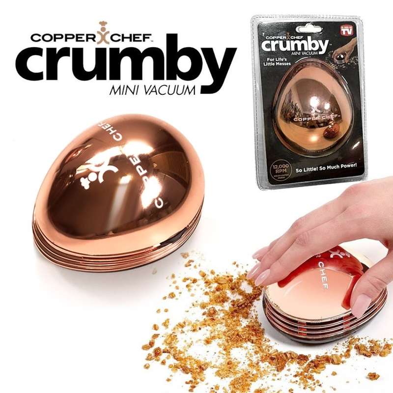 Copper Chef Crumby Handheld Vacuum  Cleans up Messes Quick and Easy