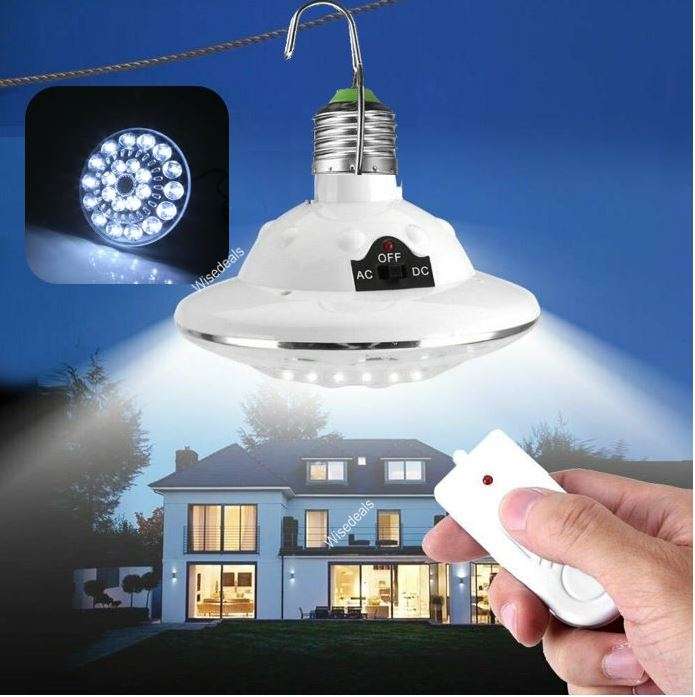 AC/DC Emergency Light & Remote - Turns on Automatically With Power Failure
