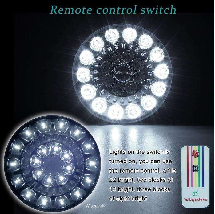 AC/DC Emergency Light & Remote - Turns on Automatically With Power Failure