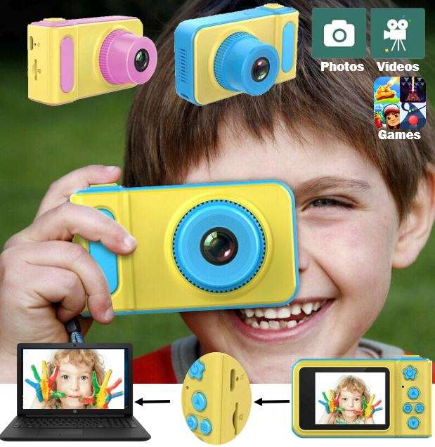 2" Kids Digital Camera,Take photos, Record Videos, Play Games, Build in Microphone, Rechargeable etc