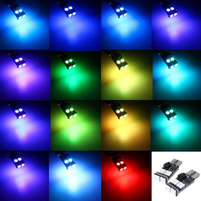 LED Colour Changing T10 Lights with Remote, Easy Installation, just Plug & Play