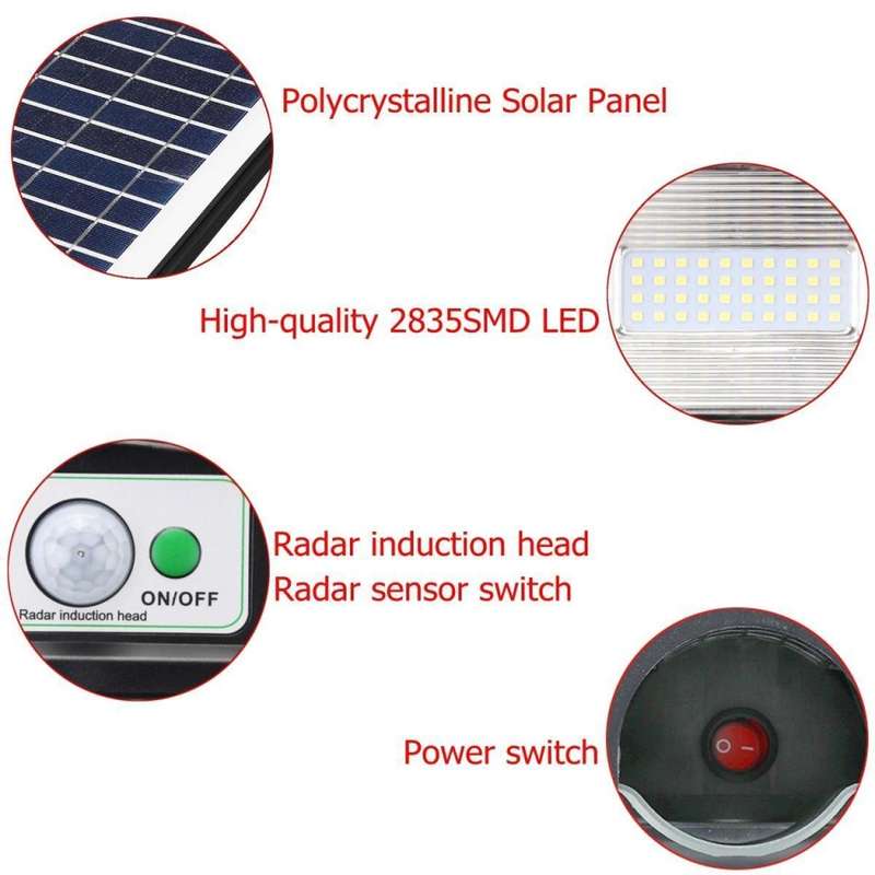 90Watt LED SOLAR Street Light with Remote, PIR, Motion Sensor, Waterproof with 3 Lighting Modes