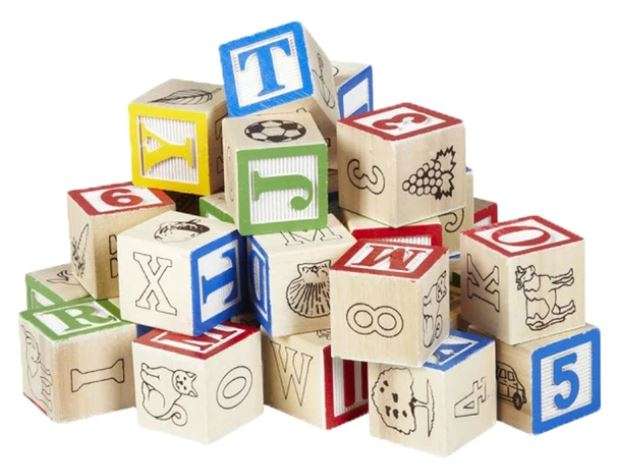 27 Piece ABC Wooden Block Set. The Quick, Easy, Simple and Classic Learning Toy