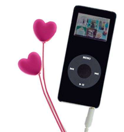 Super Cool Heart Shape Earphones in a bright and exciting pink design