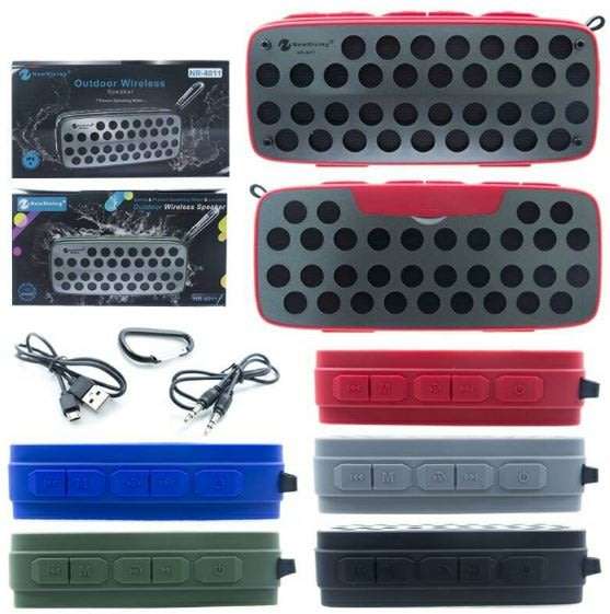 Waterproof Wireless Bluetooth Speaker Support FM Radio, USB, SD Card/Aux-in