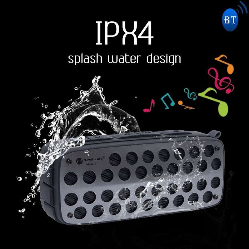 Waterproof Wireless Bluetooth Speaker Support FM Radio, USB, SD Card/Aux-in