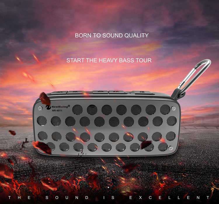 Waterproof Wireless Bluetooth Speaker Support FM Radio, USB, SD Card/Aux-in