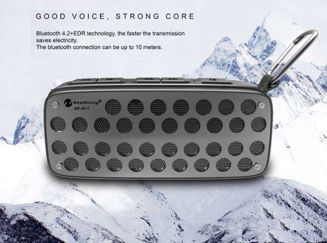 Waterproof Wireless Bluetooth Speaker Support FM Radio, USB, SD Card/Aux-in