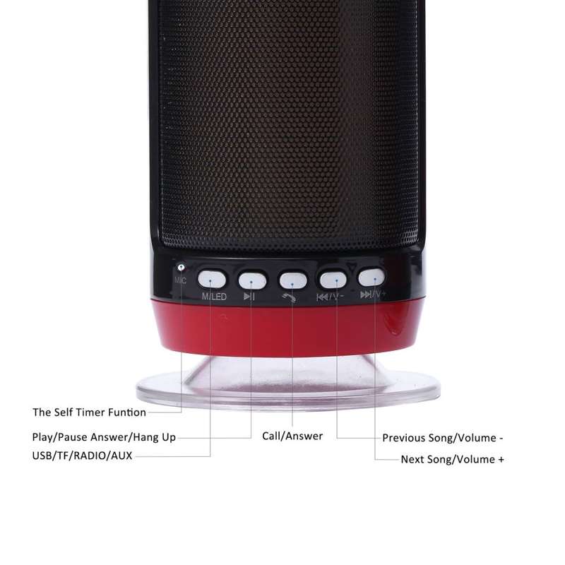 Wireless Bluetooth Speaker With LED Lights & FM Radio, Support USB & SD Card